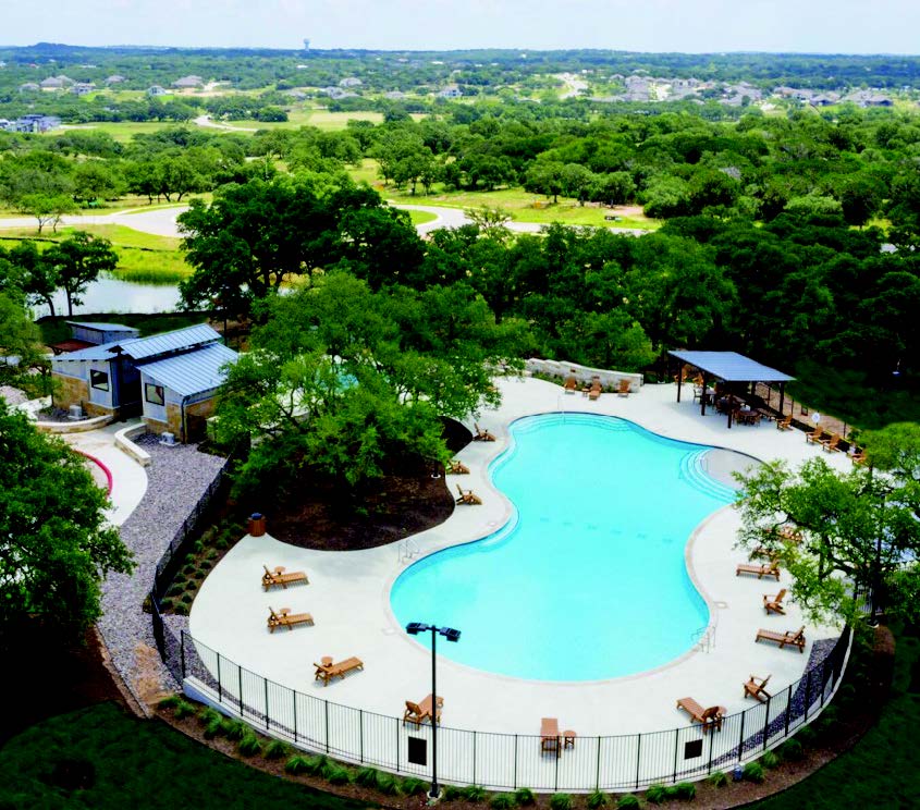 The pool at Caliterra in Dripping Springs, TX